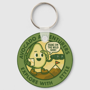 Avocado Avonturiers Verkennen Met Stijl Sleutelhanger