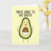 Avocado Baby Card Kaart (Gele Bloem)