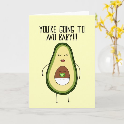 Avocado Baby Card Kaart (Gele Bloem)