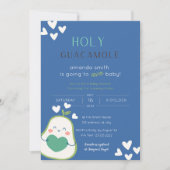 Avocado Baby shower, Baby Boy Kaart (Voorkant)