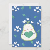 Avocado Baby shower, Baby Boy Kaart (Achterkant)