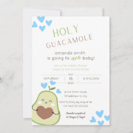 Avocado Baby shower, Baby Boy Kaart