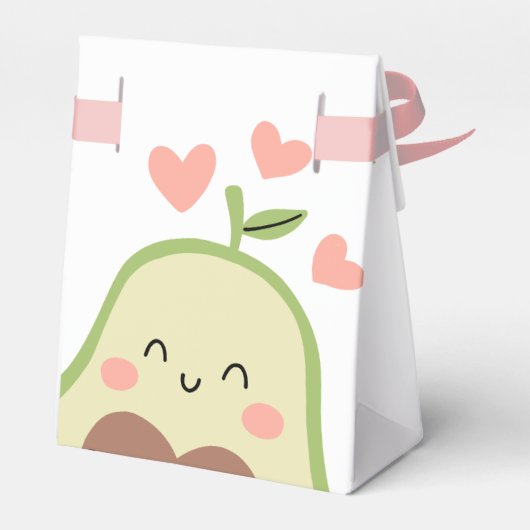 Avocado Baby shower, Baby Meisje Favor Box Bedankdoosjes (Achterkant)