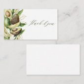 Avocado Baby Shower Bedankkaart Visitekaartje (Voorkant / Achterkant)
