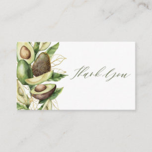 Avocado Baby Shower Bedankkaart Visitekaartje