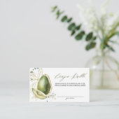 Avocado Baby shower Diaper Raffle Kaart Visitekaartje (Staand voorkant)