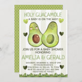 Avocado Baby shower Invitation Invite Kaart (Voorkant / Achterkant)