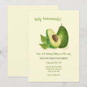 Avocado Baby shower Kaart (Voorkant / Achterkant)
