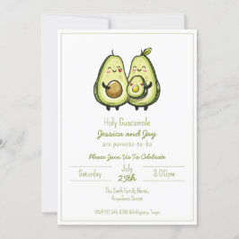 Avocado-Baby shower Kaart