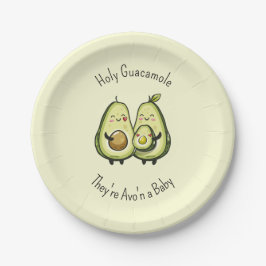 Avocado Baby shower Papieren Borden Bordje