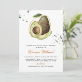 Avocado Baby shower Uitnodiging (Staand voorkant)
