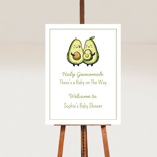 Avocado Baby shower Welkomstbord Poster