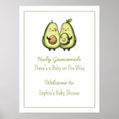 Avocado Baby shower Welkomstbord Poster (Voorkant)