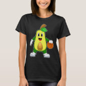 Avocado Basketbalspeler Basketbal T-shirt (Voorkant)