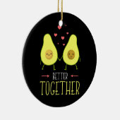 Avocado Better Together Keramisch Ornament (Rechts)