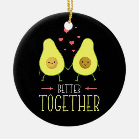 Avocado Better Together Keramisch Ornament (Voorkant)