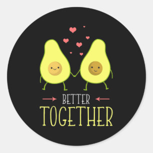 Avocado Better Together Ronde Sticker