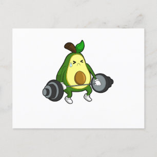 Avocado bij Fitness met Halter Briefkaart