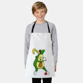 Avocado bij Hockey met Hockey bat Schort (Gedragen)