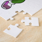 Avocado bij Muziek met Hoofdtelefoon Legpuzzel (Zijkant)