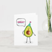 Avocado Birthday Card Kaart (Voorkant)