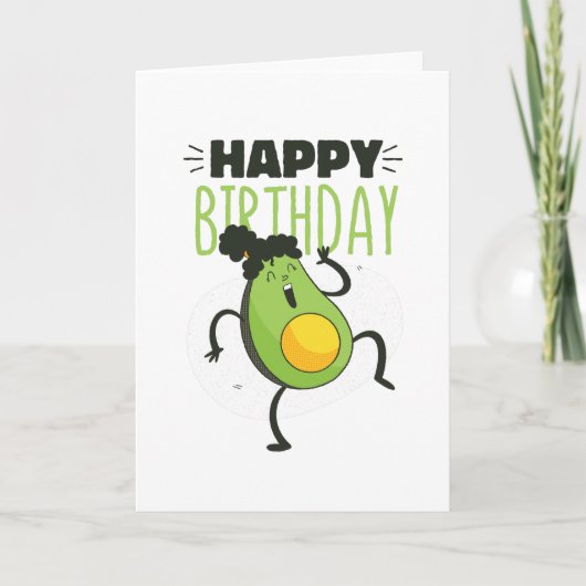 AVOCADO BIRTHDAY KAART (Voorkant)