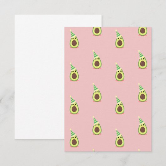 Avocado Birthday Pet Card (Voorkant / Achterkant)