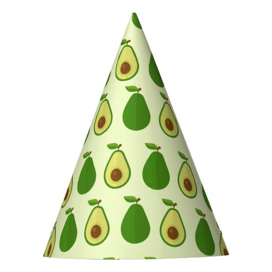 Avocado Birthday Petten Feesthoedjes (Voorkant)