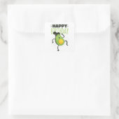 AVOCADO BIRTHDAY VIERKANTE STICKER (Tas)
