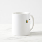 Avocado Black Dachshund Heartbeat Hondenliefhebber Koffiemok (Voorkant rechts)