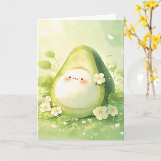 Avocado Bliss Kaart (Gele Bloem)