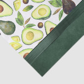 Avocado Blossom | Donkergroen roestvrij fruitpatro Tissuepapier (Detail)