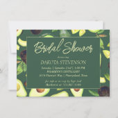 Avocado Blossom | Donkergroen Rustisch Vrijgezelle Kaart (Voorkant)