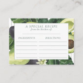 Avocado Blossom | Donkergroene, bijtende Kaart (Voorkant)