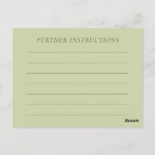 Avocado Blossom | Donkergroene, bijtende Kaart (Achterkant)