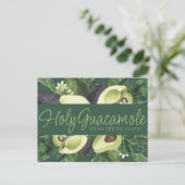 Avocado Blossom | Punny Rustic New Wedding Date Briefkaart (Staand voorkant)