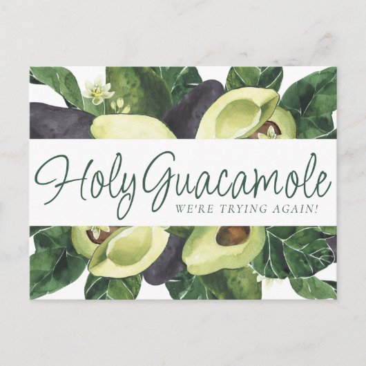 Avocado Blossom | Punny Rustic slaat onze nieuwe d Briefkaart (Voorkant)