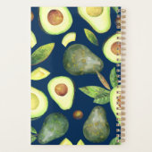 Avocado Blossom | Rustic Navy Blue Pattern Planner (Achterkant)