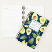 Avocado Blossom | Rustic Navy Blue Pattern Planner (Display)
