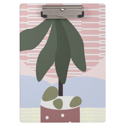 Avocado Boom Rode Geometrisch    Klembord (Voorkant)