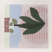 Avocado Boom Rode Geometrische Roze Legpuzzel (Horizontaal)