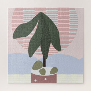Avocado Boom Rode Geometrische Roze Legpuzzel