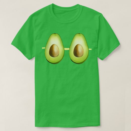 Avocado Bra Funny Fake Brassiere Beach Costume Pun T-shirt (Design voorkant)