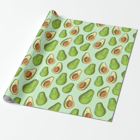 Avocado Cadeaupapier (Uitgerold)