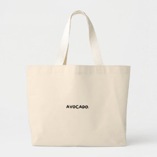 Avocado. Canvas tas in zwart-wit
