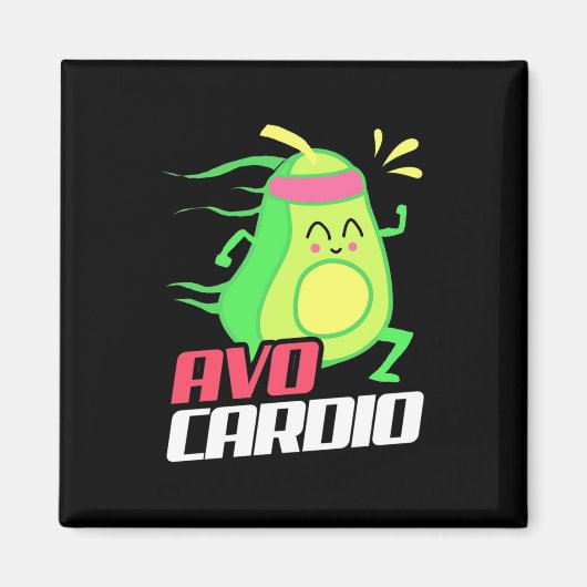 Avocado Cardio Exercise Magneet (Voorkant)