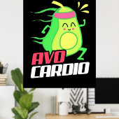 Avocado Cardio Exercise Poster (Thuiskantoor)
