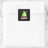 Avocado Cardio Exercise Vierkante Sticker (Tas)