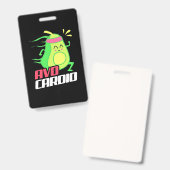 Avocado Cardio Oefening Badge (Voor- en achterkant)