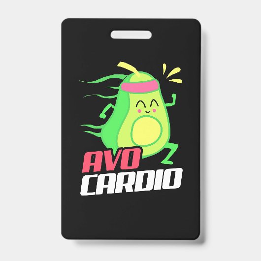 Avocado Cardio Oefening Badge (Voorzijde)